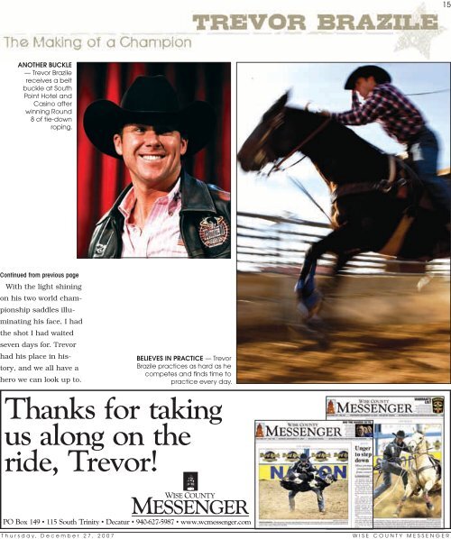 Trevor Brazile.indd - Wise County Messenger