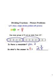 Dividing fractions and mixed numbers