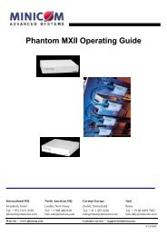 Phantom MXII Operating Guide - Version 1.5 - Minicom