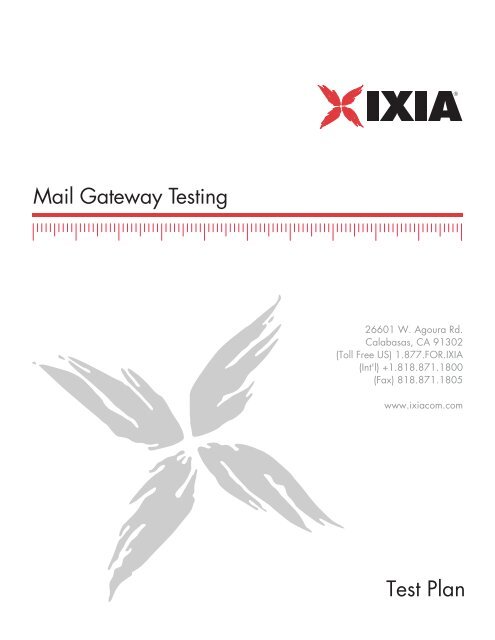 Mail Gateway Test Plan - Ixia