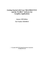 Getting Started with Your NB-GPIB-P/TNT and the NI-488.2 Software ...