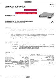 T 324 GSM DESK-TOP MODEM GSM 712 Eng. - Coster