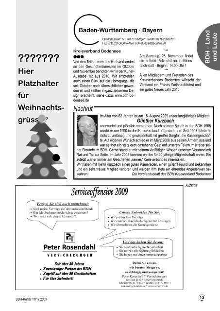 Ausgabe 11/12 2009 - BDH