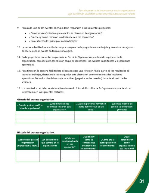 Fortalecimiento de los procesos socio-organizativos que ... - Catie