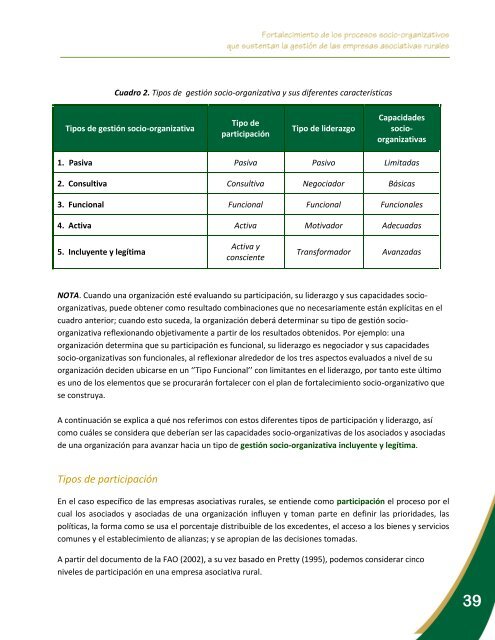 Fortalecimiento de los procesos socio-organizativos que ... - Catie