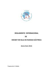 reglamento internacional de hockey en silla de ruedas elÃ©ctrica