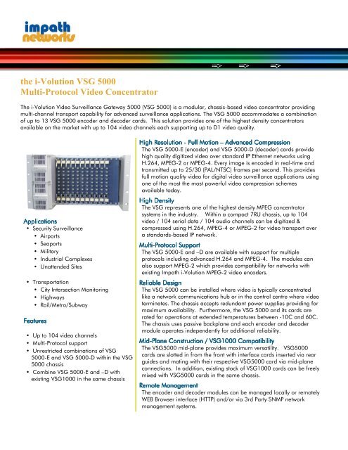 Product Data Sheet - iMPath Networks