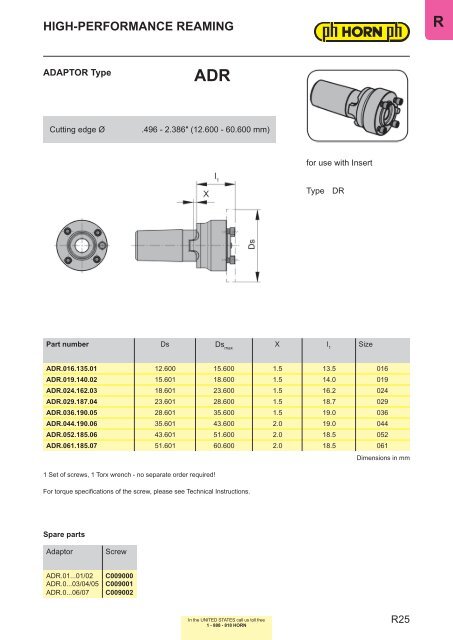 HORN-System DR - Horn USA, Inc.