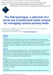 The Hall Technique: a pilot trial of a novel use of preformed metal ...