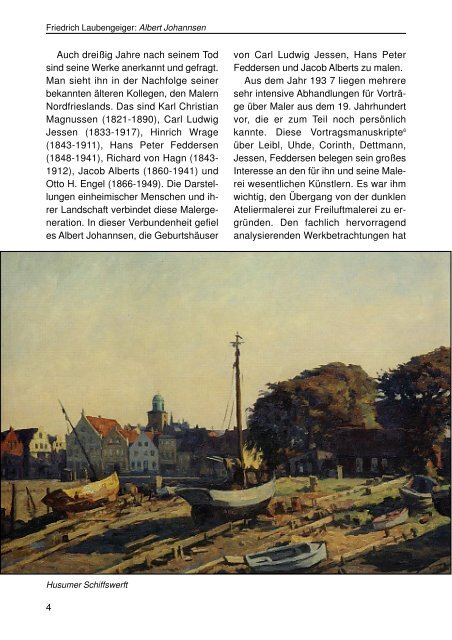 Johannsen, Albert Maler - Husum-Stadtgeschichte