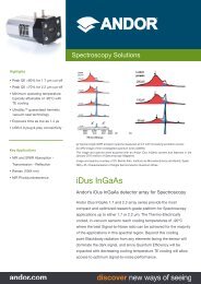 iDus InGaAs CCD Flyer - Andor Technology