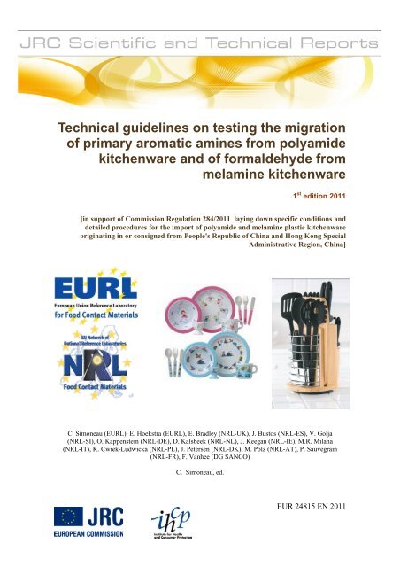 Technical guidelines on testing the migration of primary aromatic ...