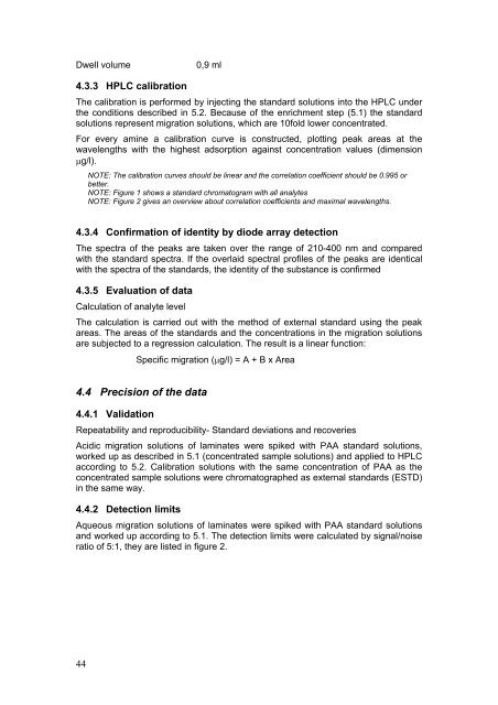 Technical guidelines on testing the migration of primary aromatic ...