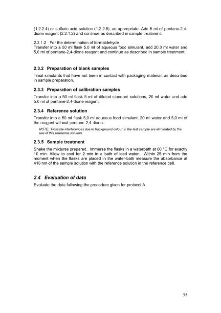 Technical guidelines on testing the migration of primary aromatic ...