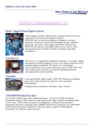 Tadiran Communications Ltd. RPDA - Rugged Personal ... - Sibat