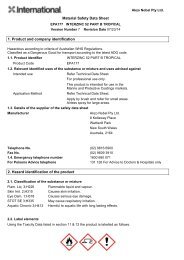 Material Safety Data Sheet 1. Product and company identification 2 ...