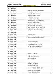 lista exclusiva para uso interno do tribunal - Tribunal de JustiÃ§a de ...