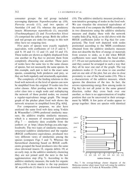 Defining and Measuring Trophic Role Similarity in Food Webs Using ...