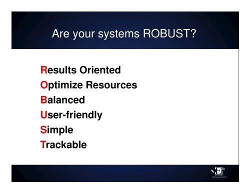 Developing Systems: Get Organized, Get Systematized