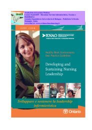 Sviluppo e Sostegno della Leadership Infermieristica - Evidence ...