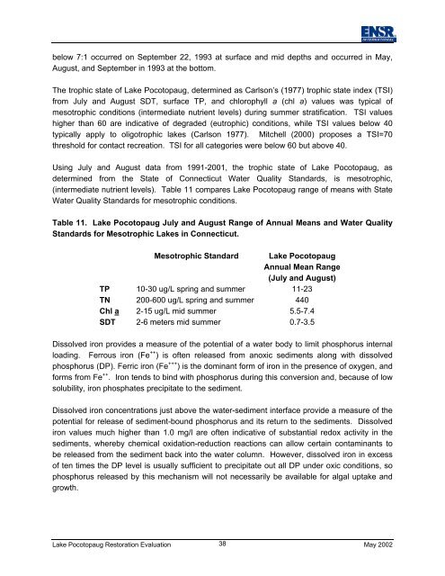 Lake Pocotopaug Lake and Watershed Restoration Evaluation ...