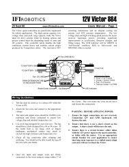 Victor 884 User Manual - VEX Robotics