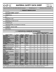 MATERIAL SAFETY DATA SHEET - ProfessionalBeautyMails