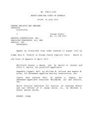 NO. COA12-1385 NORTH CAROLINA COURT OF APPEALS Filed ...