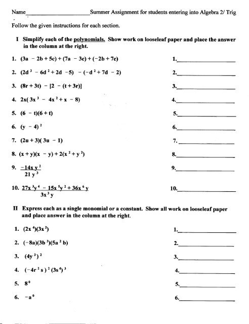 linear modeling algebra 2 with trigonometry homework answers