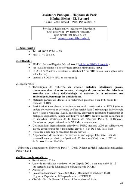 Sous-section de RÃ©animation mÃ©dicale ; MÃ©decine d ... - SRLF