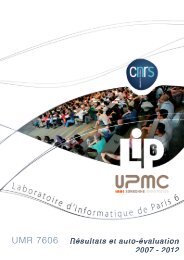 DÃ©partements et Ã©quipes de recherche - LIP6