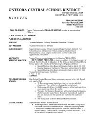 Approved Minutes of the 3-28-06 Board Meeting - Onteora Central ...