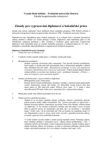 ZÃ¡sady pro vypracovÃ¡nÃ­ diplomovÃ© a bakalÃ¡ÅskÃ© prÃ¡ce - FBI