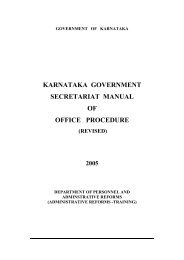 karnataka government secretariat manual of office procedure (revised)