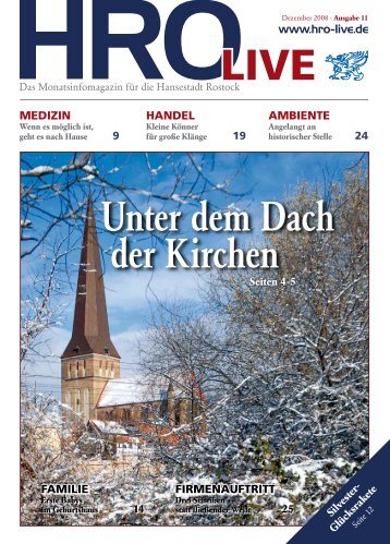 HROLIVE - HRO·LIFE - Das Magazin für die Hansestadt Rostock und