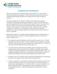 Guidelines for Consultations - Medical Staff Services