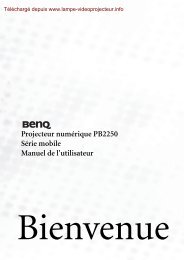 TÃ©lÃ©charger le manuel d'utilisation BenQ PB2250 - Lampe ...
