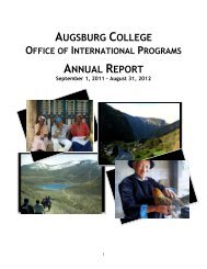 OIP Annual Report 2011-12 - Augsburg College