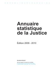 Annuaire statistique de la Justice - MinistÃ¨re de la Justice