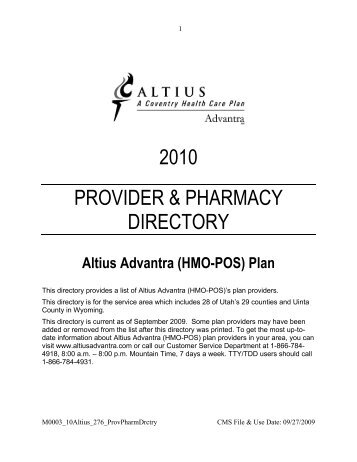 Altius Advantra (HMO-POS)