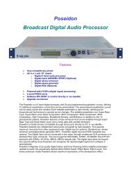 Poseidon Broadcast Digital Audio Processor - Oakwood Broadcast
