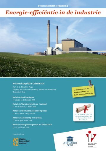 Energie-efficiëntie in de industrie - IVPV - Instituut voor Permanente ...