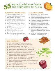 55 Ways to add more fruits and vegetables every day - Health ...