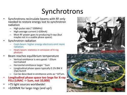 Joe Frisch: Synchrotron radiation sources and free ... - Conferences