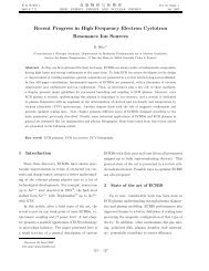 Recent Progress in High Frequency Electron Cyclotron Resonance ...