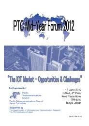 PTC Mid-Year Forum 2012 - Pacific Telecommunications Council