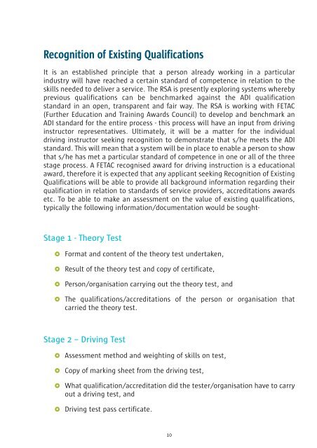 ADI Information booklet (163kB) - Road Safety Authority