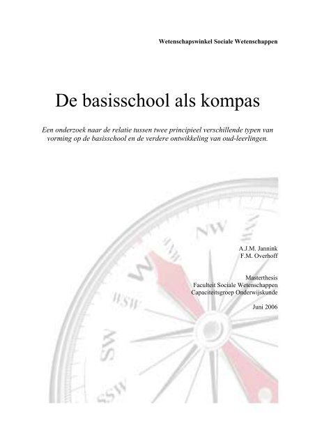 De basisschool als kompas - Universiteit Utrecht