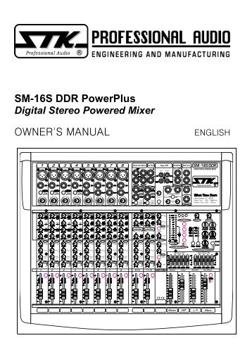 SM-16S DDR PowerPlus Digital Stereo Powered Mixer - STK