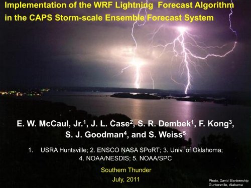 Implementation of the WRF Lightning Forecast Algorithm ... - GOES-R